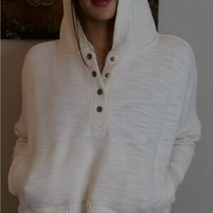 FP Movement by Free People Cream Hooded Sweater